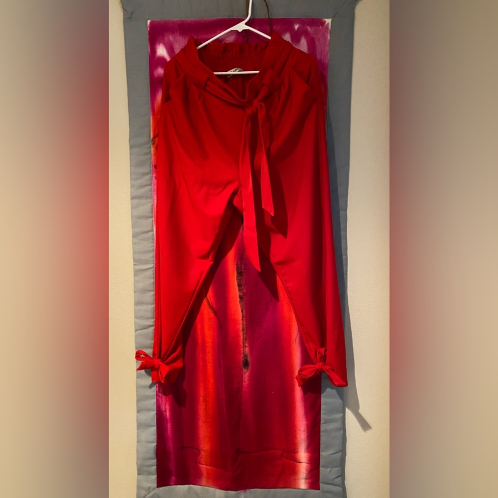 Red pants perfect for holiday season